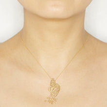 Load image into Gallery viewer, Mermaid crescent moon diamond necklace