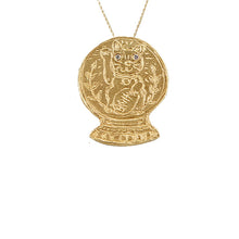 Load image into Gallery viewer, Lucky cat snow globe diamond charm