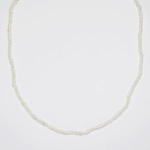 Oval pearl bead 14k necklace