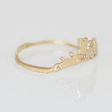 Load image into Gallery viewer, tiny coral crown diamond ring
