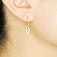 Load image into Gallery viewer, leaf diamond earrings
