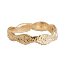 Load image into Gallery viewer, leaf eternity diamond band
