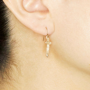 dagger diamond earrings