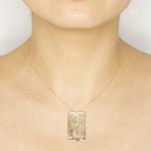 gemstone chart (8 stones) charm necklace