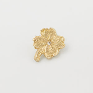 Tiny four leaf clover diamond necklace