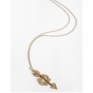 arrow floral diamond necklace