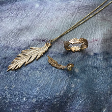 Load image into Gallery viewer, lucky feather diamond necklace
