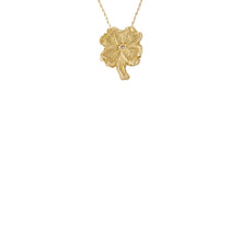 Load image into Gallery viewer, Tiny four leaf clover diamond necklace

