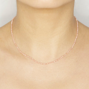 Rhodochrosite bead 14k necklace
