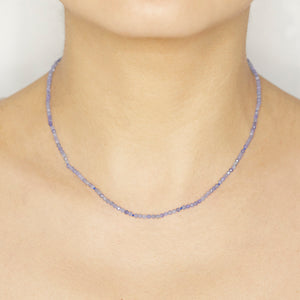 Tanzanite bead 14k necklace